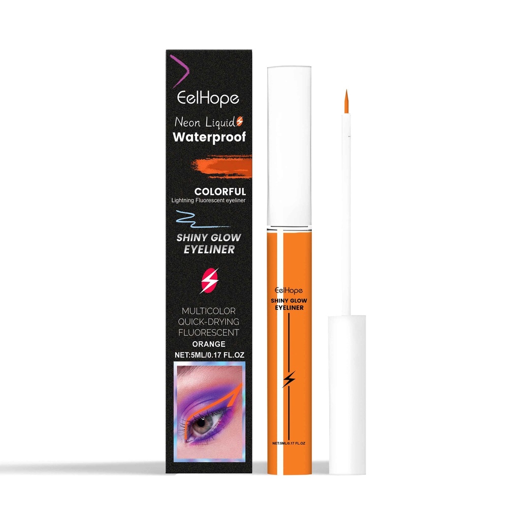 Eelhope Eyeliner Viền Mắt Huỳnh Quang (Cam) Eyeliner Quyến Rũ Nhiều Màu Để Có Đôi Mắt Mượt Mà Và Dưỡng Ẩm Lâu Trôi