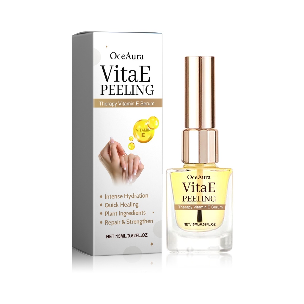 Serum Vitamin E OceAura, Sửa chữa móng tay và chân, Móng sáng, Móng xám, Móng mềm, Essence chăm sóc móng ghép