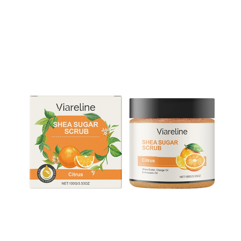 Tẩy tế bào chết cơ thể Viareline Citrus nhẹ nhàng, dưỡng ẩm, làm sạch và tẩy tế bào chết, chăm sóc cơ thể hàng ngày