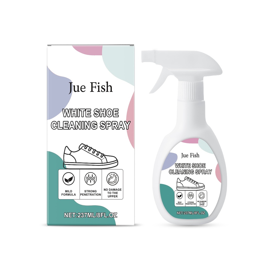 Jue Fish White Shoe Cleaner, Chất Tẩy Rửa Di Động Cho Vết ố Vàng Trên Giày Trắng Và Chống Oxy Hóa