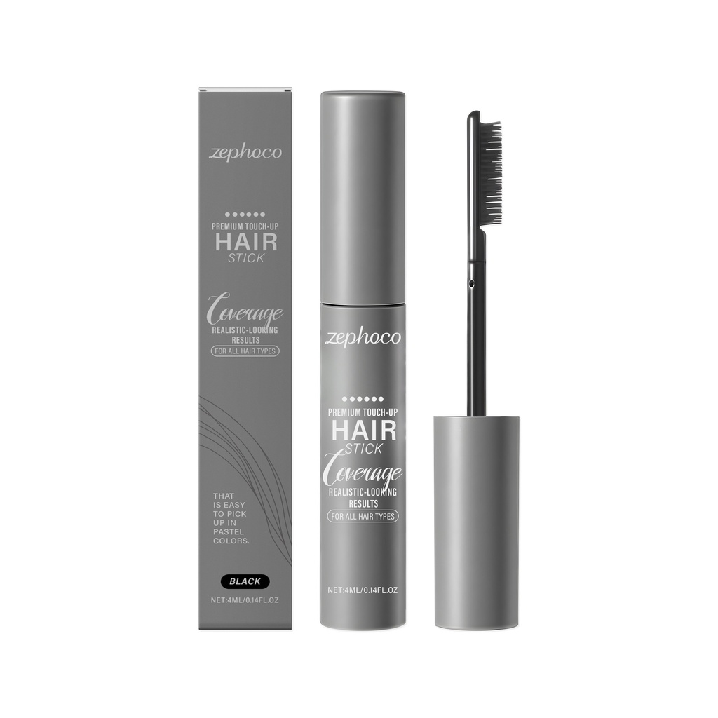 kem chăm sóc tóc đen di động zephoco cho việc chỉnh sửa màu sắc và che phủ, chống nước và mồ hôi, tự nhiên phù hợp với màu tóc