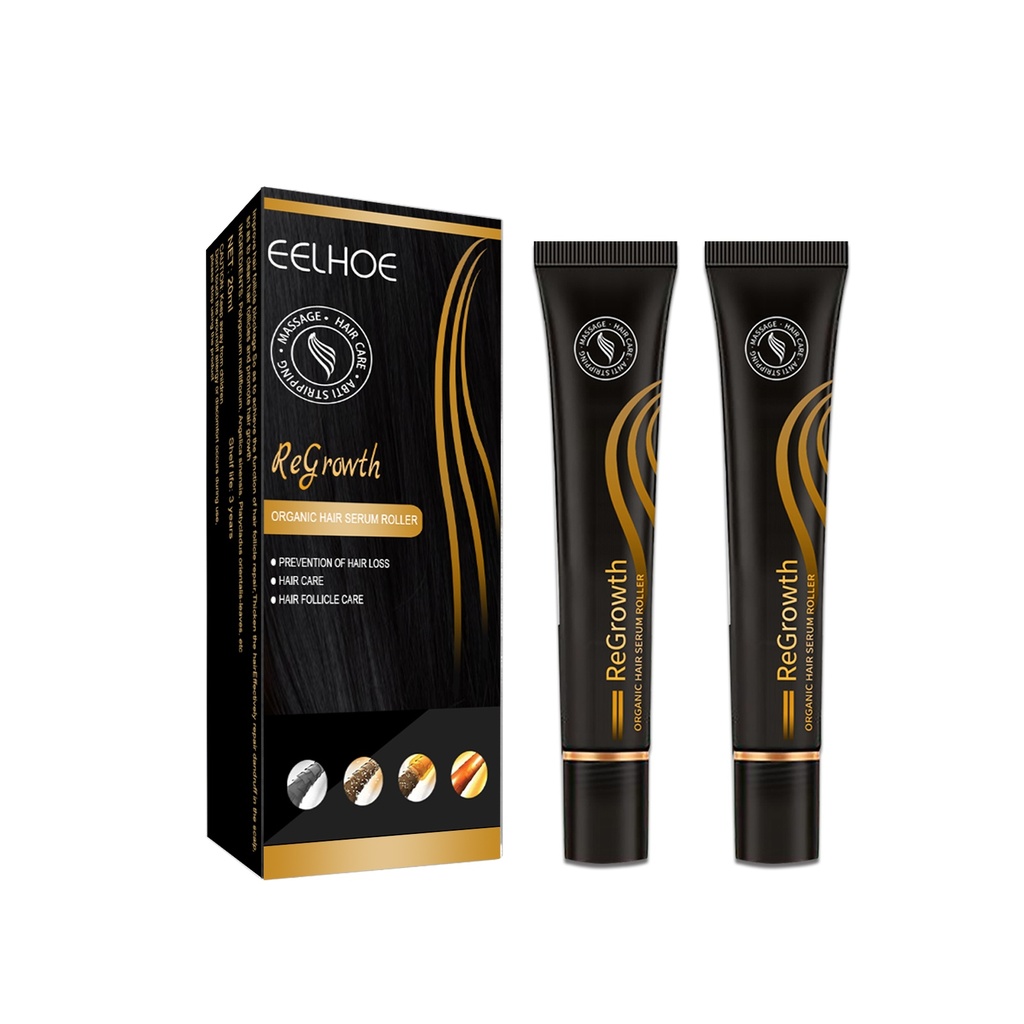 EELHOE Roller Hair Growth Massage Liquid (2pcs) Kích thích da đầu, làm dày tóc, cung cấp dinh dưỡng cho rễ tóc và là dung dịch dinh dưỡng Polygonum Multiflorum