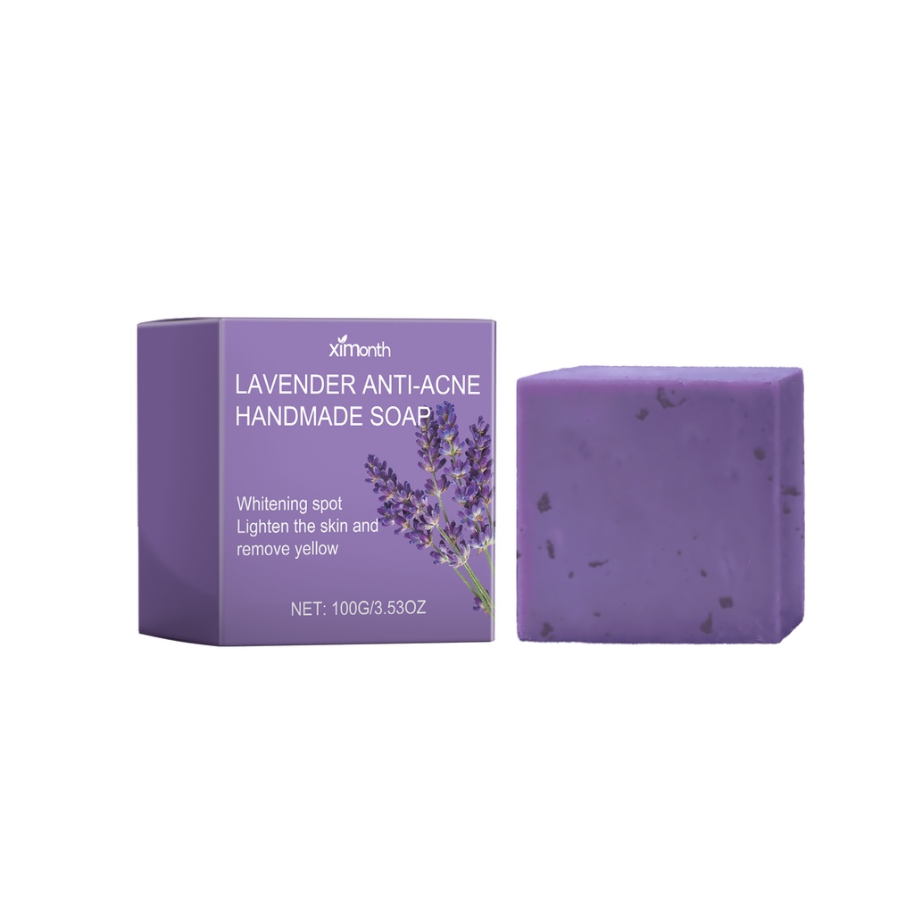 Xà phòng rửa mặt lavender Ximonth, làm sạch da mặt với khả năng kiểm soát dầu cho lỗ chân lông và mụn trứng cá