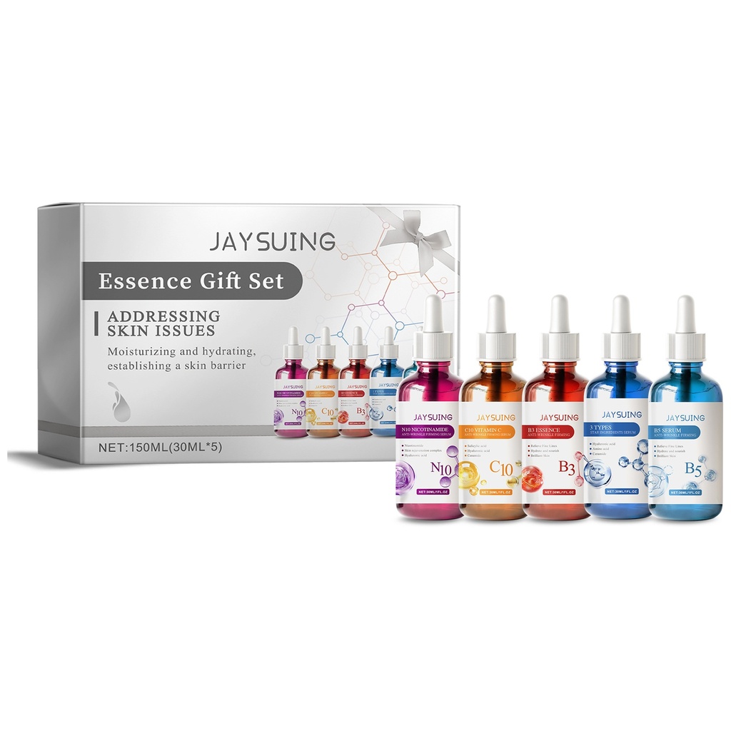 Bộ Quà Tặng Serum Jaysuing 5 Mảnh Cung Cấp Độ Ẩm Và Khôi Phục Hàng Ngày Cho Da Mặt