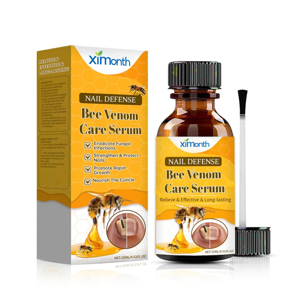 Giải pháp chăm sóc móng tay Ximonth Bee-Venom Grey cho việc làm sạch, sửa chữa, làm mềm và làm sáng móng tay cho tay và chân.