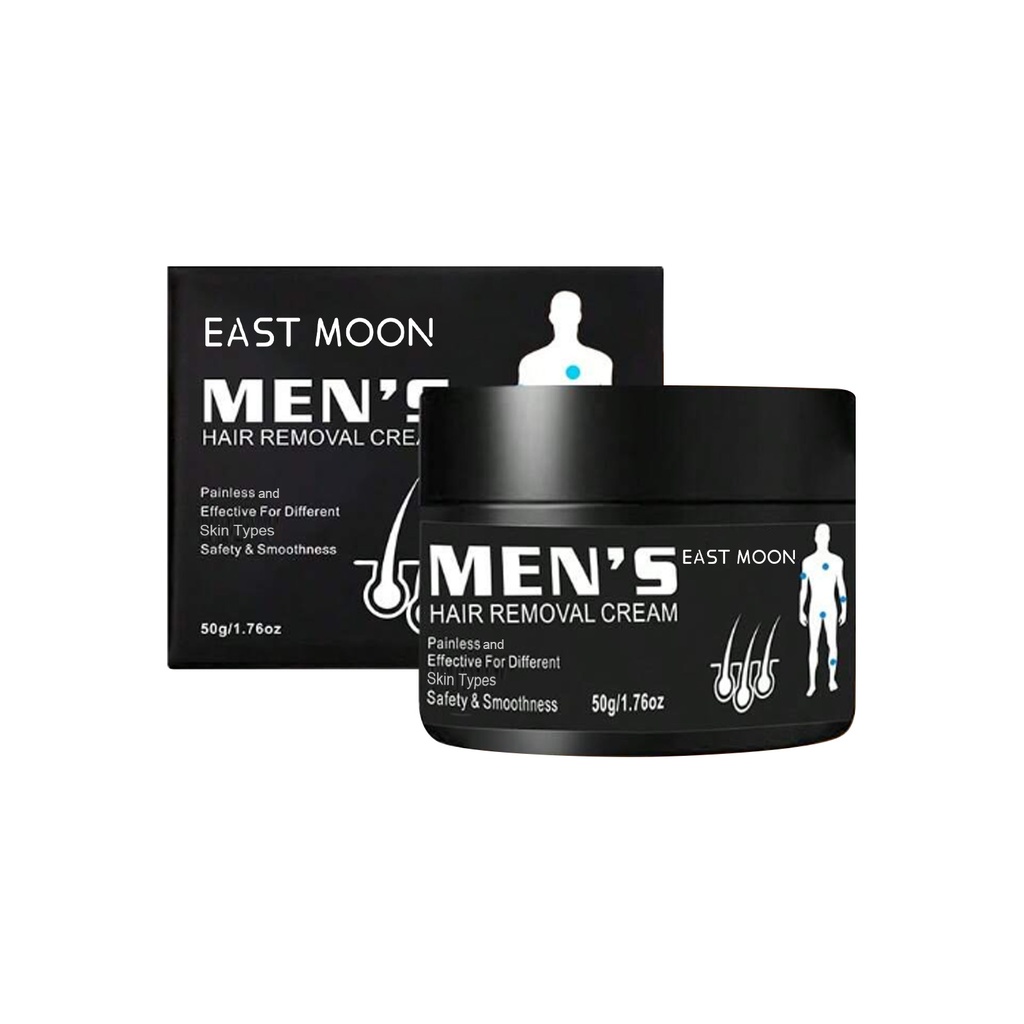 Kem tẩy lông East Moon dành cho nam giới, tẩy lông nách, tẩy lông chân và ngực, nhẹ nhàng và không gây kích ứng