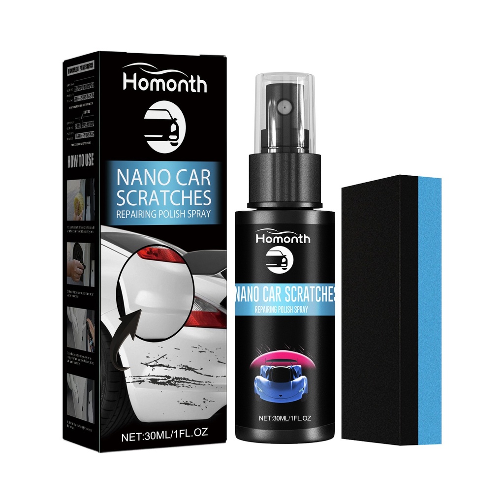 Homonth Bình xịt sửa chữa vết xước, làm sạch khôi phục xước ô tô, bảo trì, chăm sóc làm sáng, xịt sơn