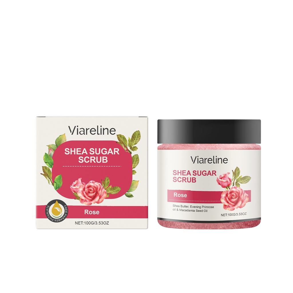 Tẩy tế bào chết cho cơ thể Viareline Rose, sản phẩm làm sạch da cơ thể, tẩy tế bào chết cho làn da nhạy cảm, chăm sóc hàng ngày