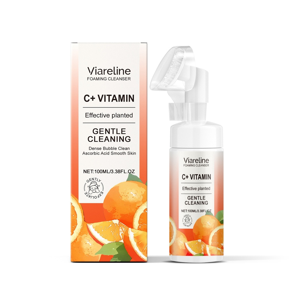 Sữa rửa mặt bọt Vitamin C Viareline làm sạch da nhẹ nhàng cấp nước và làm mịn hàng ngày cho khuôn mặt