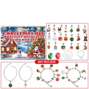 Bộ quà tặng Giáng sinh Dowmoo 24 khung DIY Vòng tay và Dây chuyền, Hộp mù 24 khung