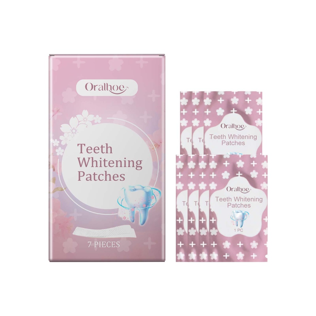 Oralhoe Miếng dán làm trắng răng, làm sạch các vết ố và trắng răng, để hơi thở tươi mát