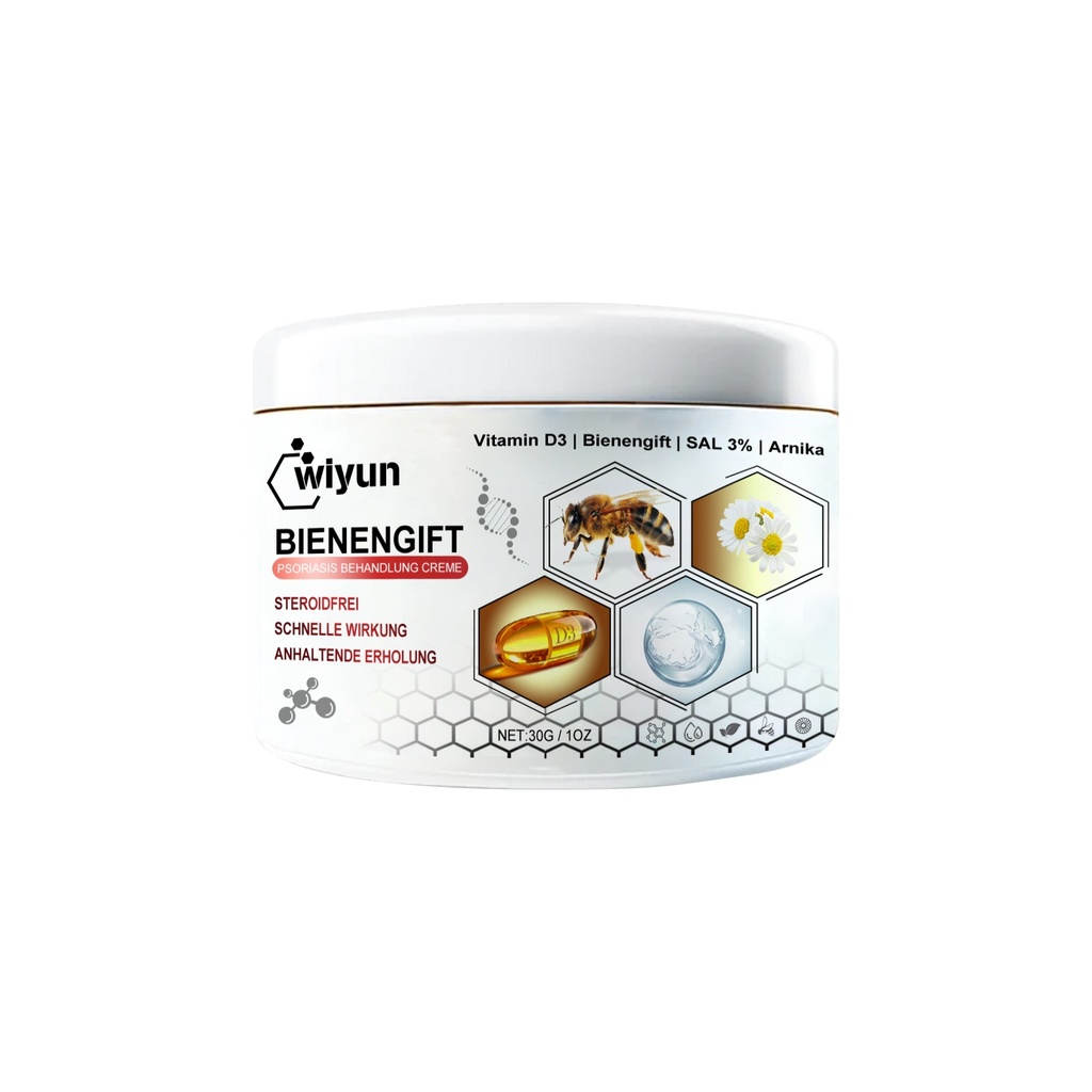 Kem điều trị vẩy nến Wiyun Bienengift, làm dịu ngứa và đỏ da, kem dưỡng ẩm bằng rêu Bowhee
