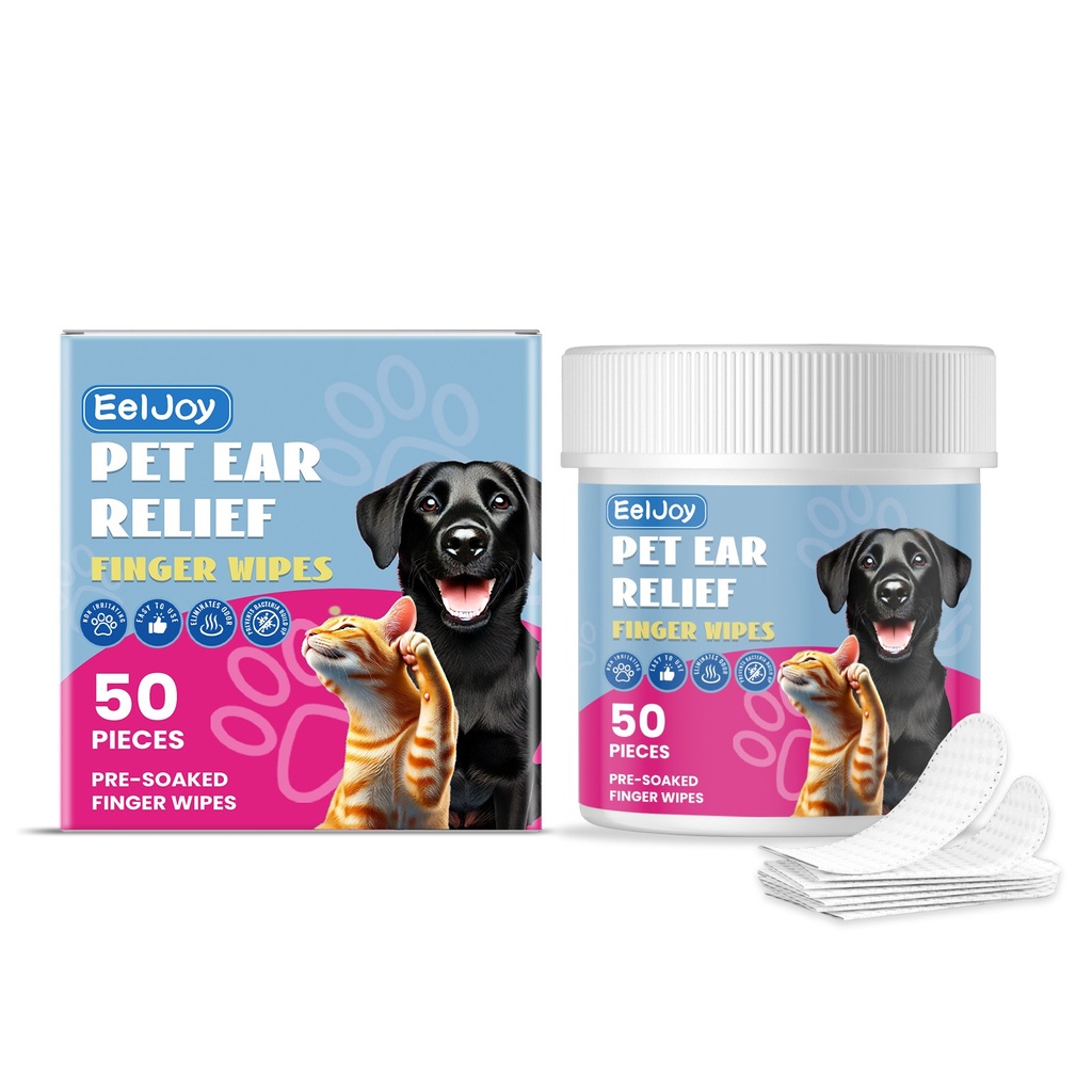 Khăn Lau Ngón Tay Làm Sạch Tai EelJoy Dành Cho Thú Cưng, Chăm Sóc Tai Đối Với Sự Không Thoải Mái Của Tai