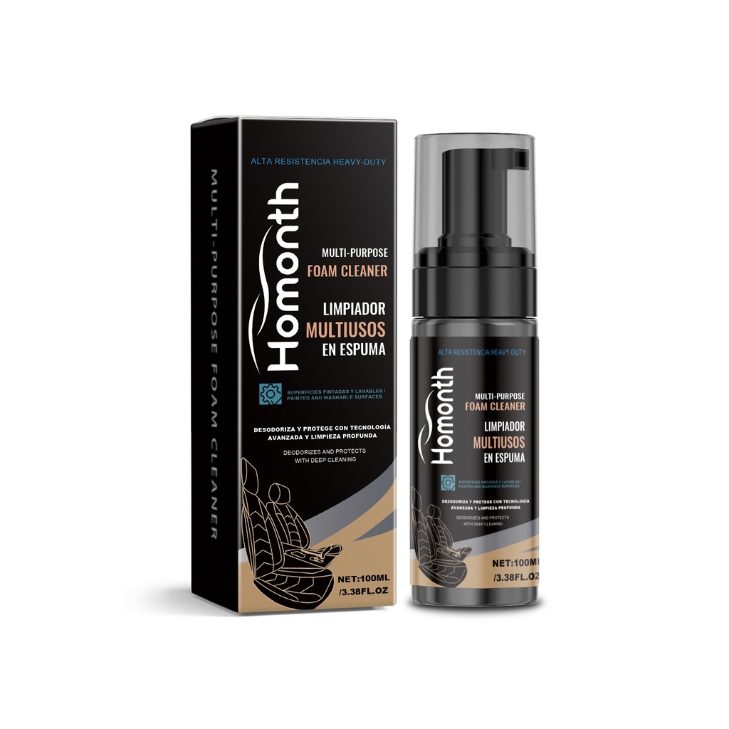 Nước rửa foam đa năng Homonth, làm sạch nội thất ô tô, tẩy rửa tổng hợp, bảo trì foam cleaner
