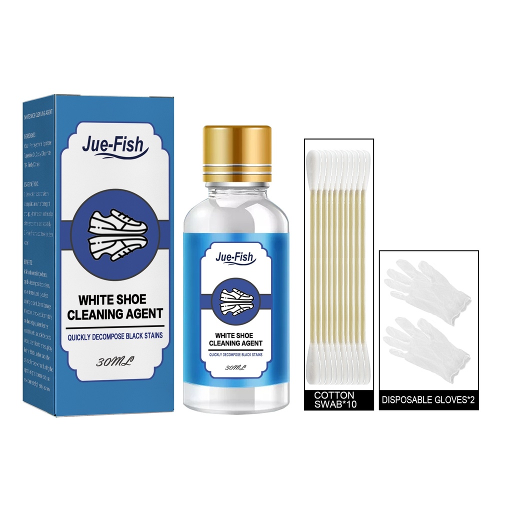 Jue-Fish White Shoe Cleaning Cream Sạch Túi Da Giày Nhỏ Trắng Bảo Trì Miễn Phí Rửa Bảo Quản Portable Cleaning Cream