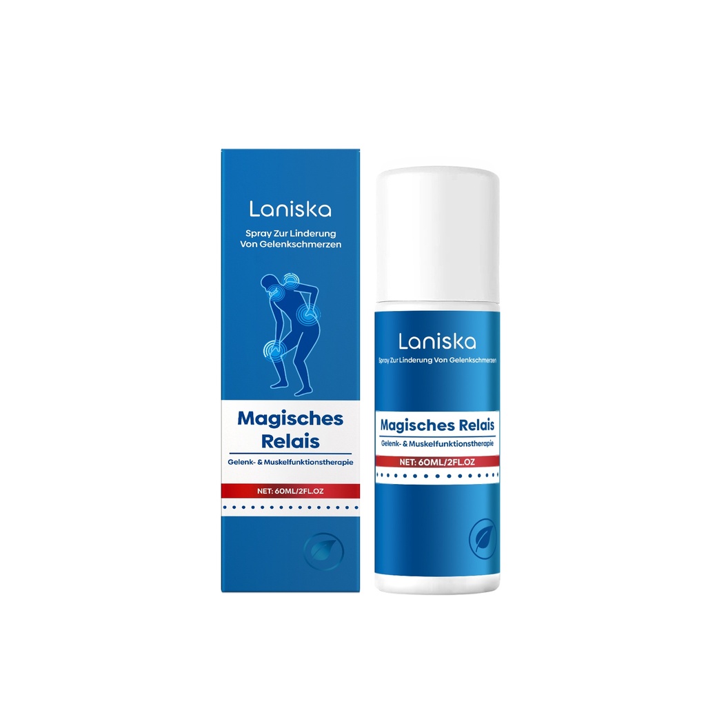 Xịt làm dịu khớp Laniska Giảm khó chịu ở đầu gối và xương, dưỡng thể làm dịu và tăng cường năng lượng