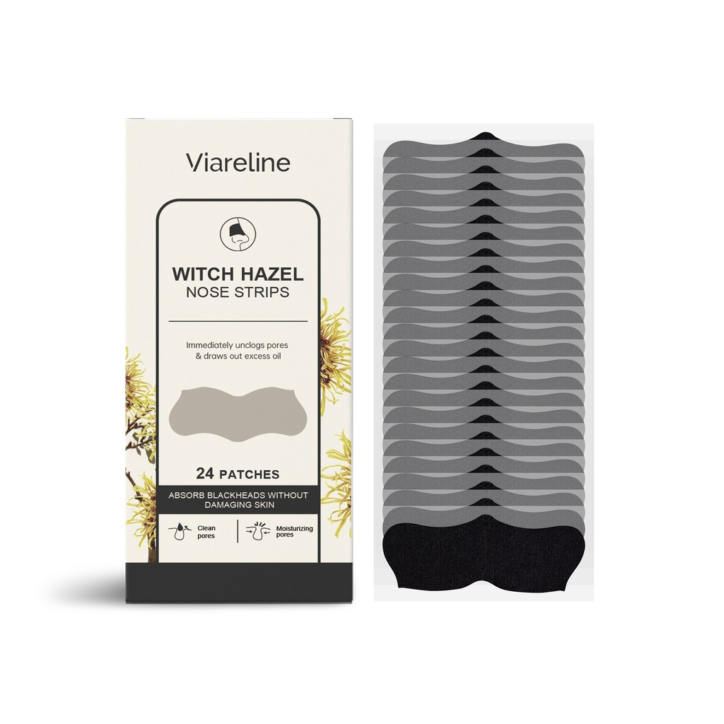 Viareline Miếng Dán Lỗ Chân Lông Đen Nhẹ Nhàng Làm Sạch Các Lỗ Chân Lông Của Mũi Mụn Đầu Đen Không Chặt Chẽ