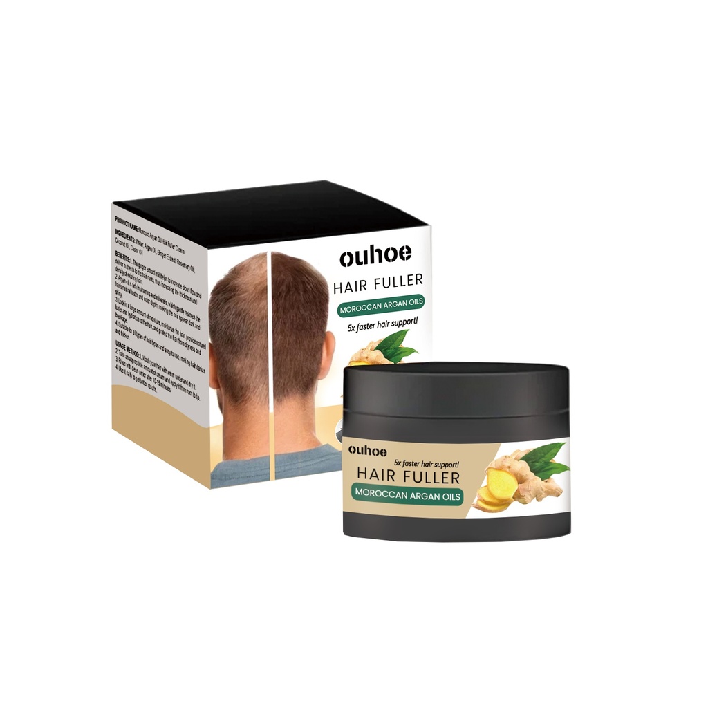 Kem Dưỡng Tóc Cấp Ẩm Dầu Argan OUHOE, Xoa Bóp Da Đầu Dưỡng Ẩm Gốc Mềm Mịn Tóc Dày