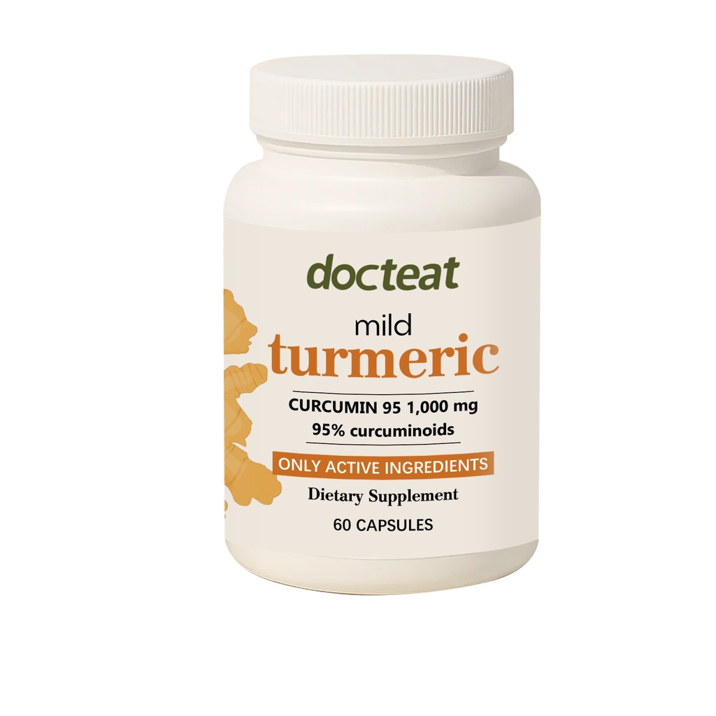 Viên Nang Curcumin Công Thức Nhẹ Docteat, Giúp Giảm Cơn Khó Chịu Khớp và Cải Thiện Độ Linh Hoạt