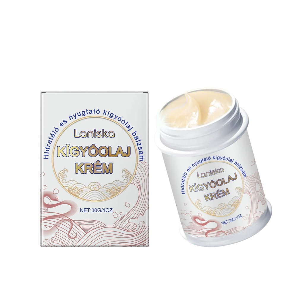 Kem dưỡng da dầu rắn Laniska làm dịu làn da khô, làm mềm mại và cấp ẩm khóa lớp massage