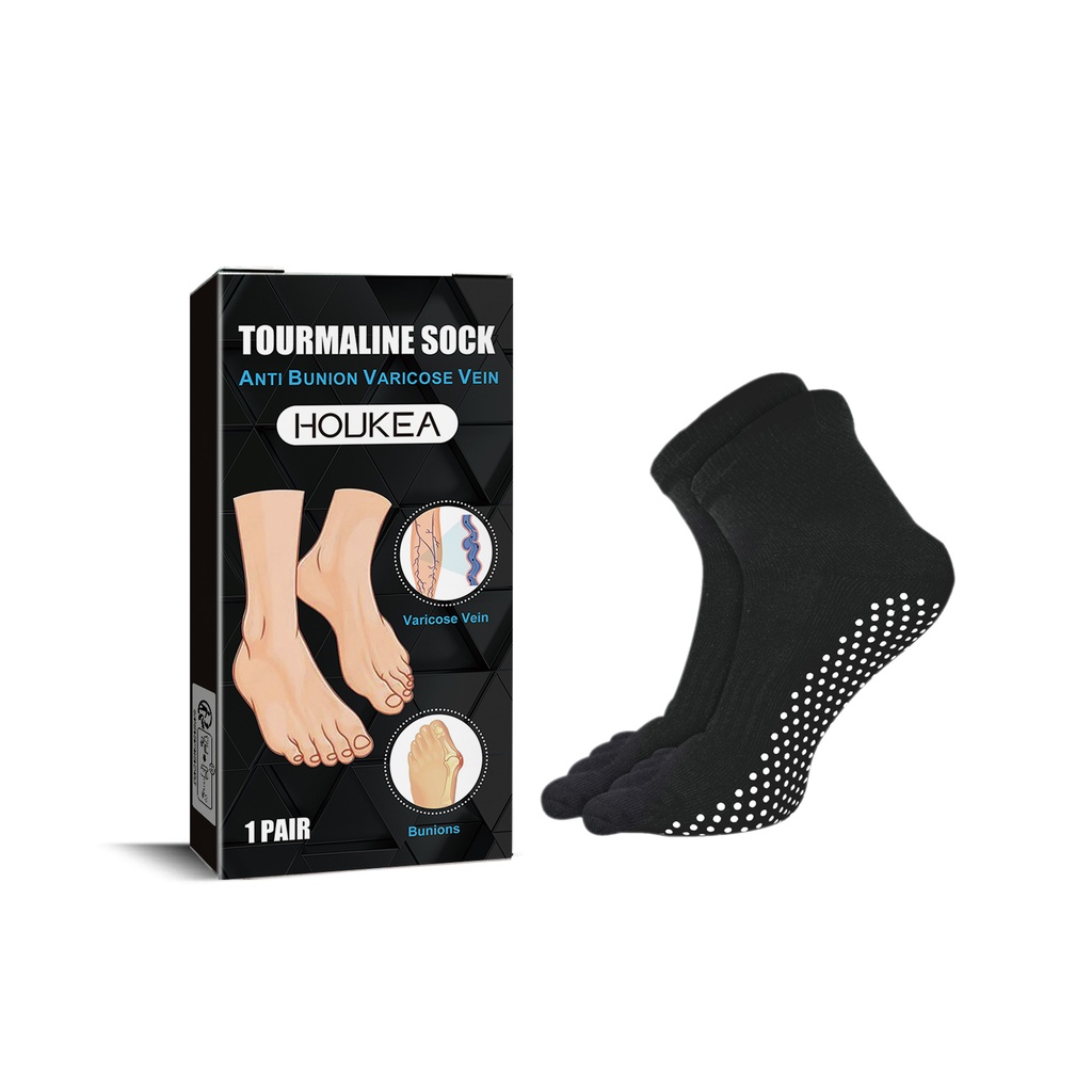 Tất sức khỏe Houkea, giảm khó chịu cho chân, mềm mại, thân thiện với da, thở được và không trượt