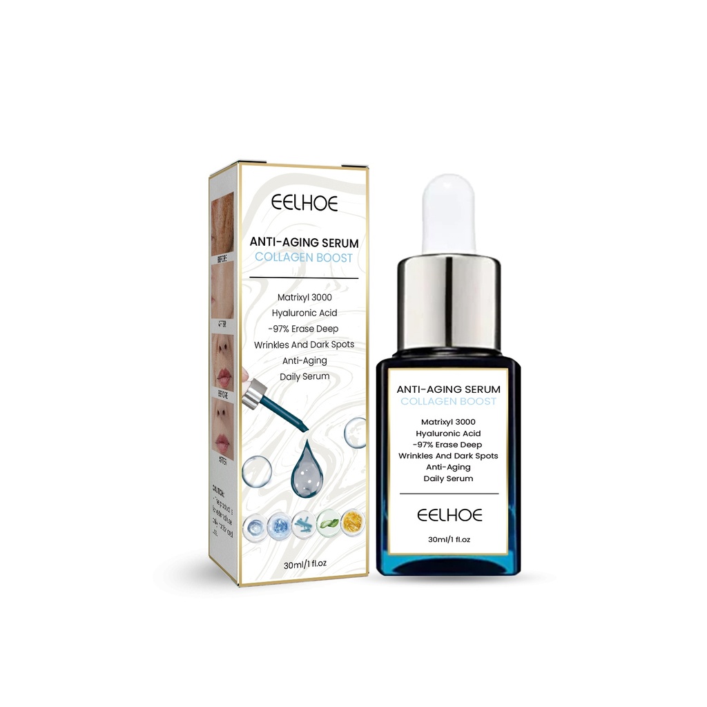Serum chống lão hóa EELHOE Collagen, làm mờ nếp nhăn mịn, serum tái tổ hợp collagen chống lão hóa