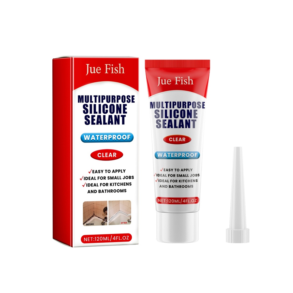 Chất bịt kín silicone đa năng Jue-Fish, keo gạch chống thấm nước cho bề mặt bếp và bồn cầu