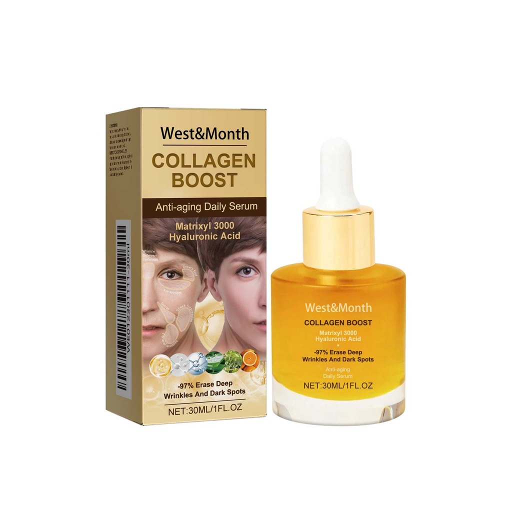 Essence Tái Tạo Collagen West&Month Cung Cấp Độ Ẩm Và Khôi Phục Da Để Giảm Nếp Nhăn