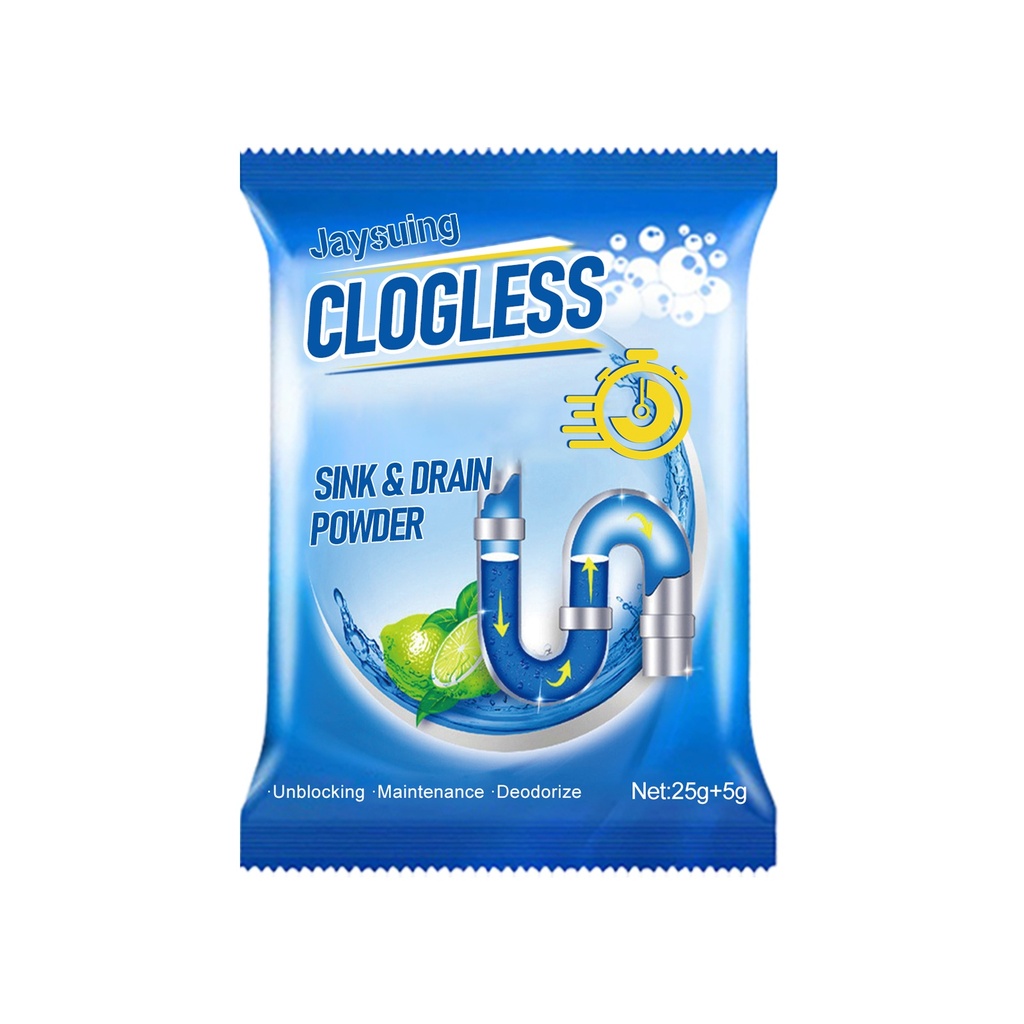 Bột tẩy rửa tắc ống thoát nước Jaysuing, bột tẩy tắc bồn cầu nhà bếp