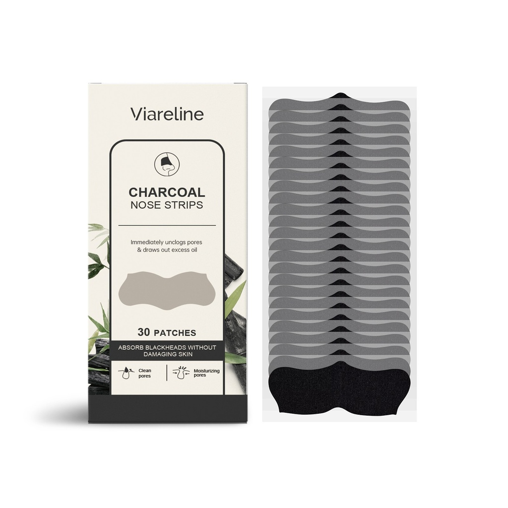 Viareline Miếng Dán Lỗ Chân Lông Đen Nhẹ Nhàng Làm Sạch Các Lỗ Chân Lông Của Mũi Mụn Đầu Đen Không Chặt Chẽ