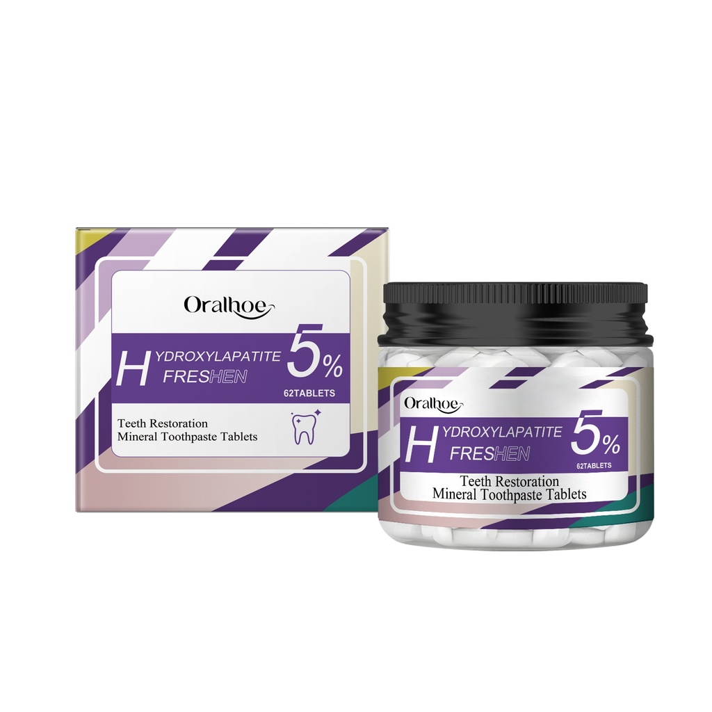 Viên nén kem đánh răng Oralhoe Mint, viên nén vệ sinh miệng di động, viên nén ngăn ngừa vết bẩn và làm tươi mát hơi thở