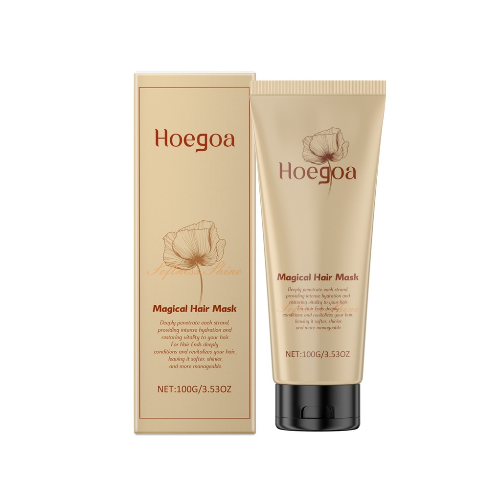 Mặt nạ dưỡng ẩm tóc Hoegoa: Cung cấp nước, Làm mềm, Dinh dưỡng tóc khô và xù, Dưỡng ẩm và cung cấp dinh dưỡng cho tóc, Mặt nạ dưỡng tóc nhẹ nhàng
