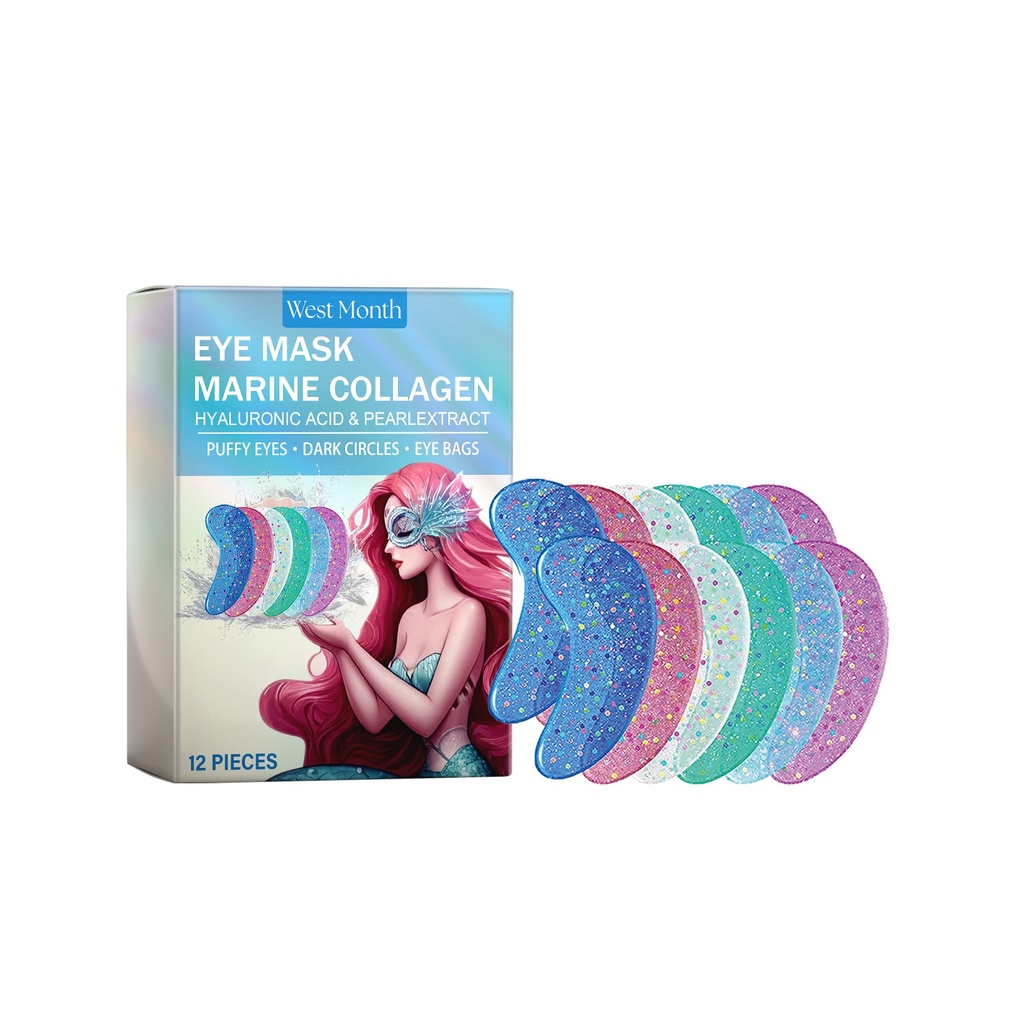 West&Month Collagen Eye Strips, Làm sáng những đường nhăn mảnh, túi, quầng thâm, Mặt nạ mắt săn chắc và cung cấp độ ẩm