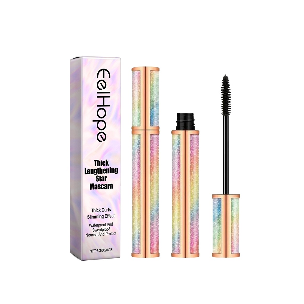 Eelhope Mascara Dài Và Tăng Độ Dày, Mascara Waterproof Đen Mảnh Tự Nhiên Không Dễ Bị Lem