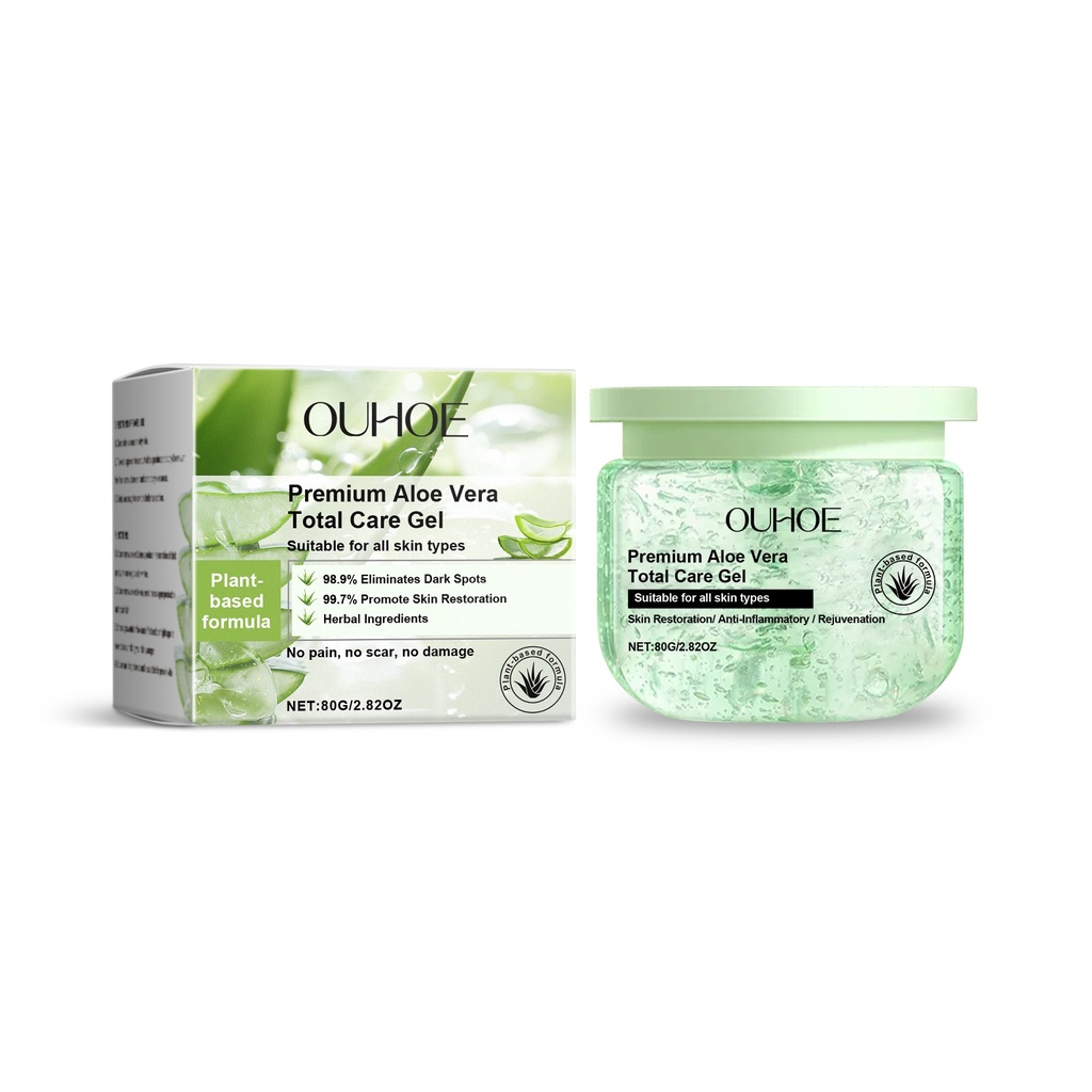 OUHOE Gel Dưỡng Ẩm Aloe Vera Dưỡng Ẩm, Cung Cấp Ẩm Và Cải Thiện Da Xỉn Màu Gel Chăm Sóc Đa Công Dụng