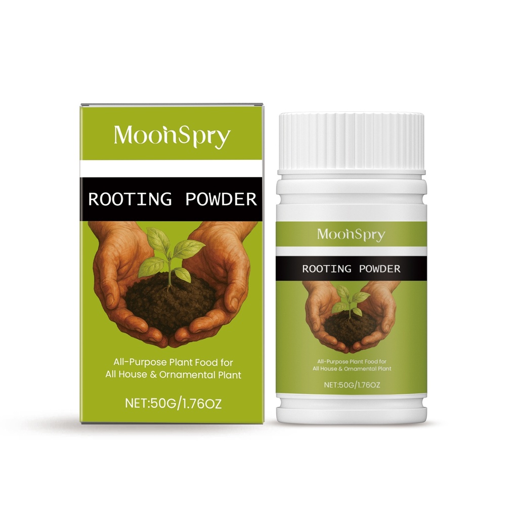 Bột kích rễ MoonSpry, Bột dinh dưỡng kích rễ toàn diện cho thực vật xanh, hoa và cây trồng làm vườn