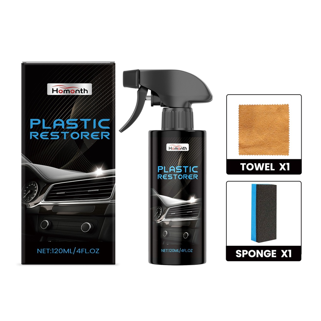 Chất tẩy rửa gốm và nhựa ô tô Homonth, bảo trì bảng điều khiển nội thất ô tô, khử trùng, loại bỏ vết bẩn, đánh bóng và làm sạch