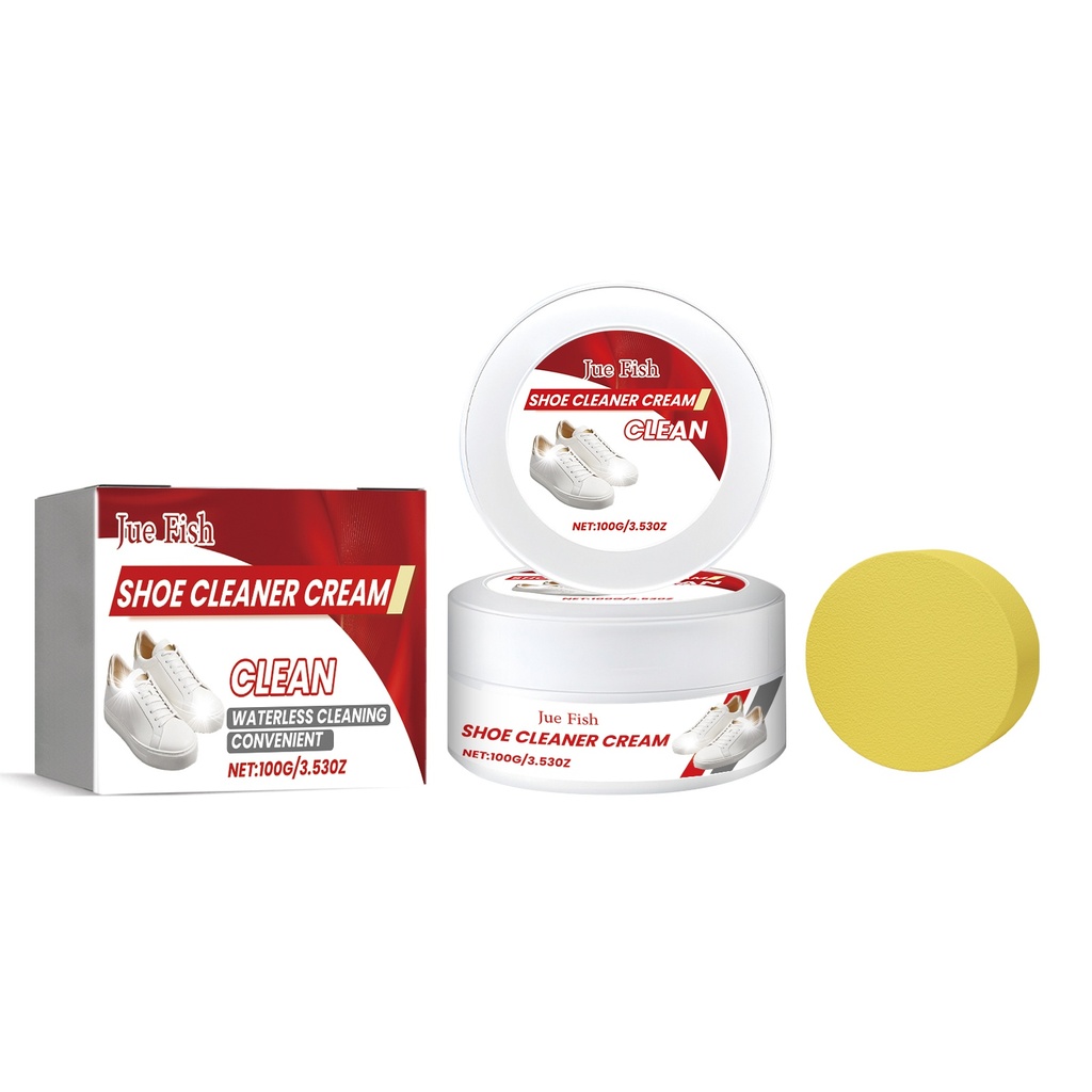 Kem tẩy rửa giày Jue-Fish, tẩy sạch vết ố vàng và giặt sạch giày