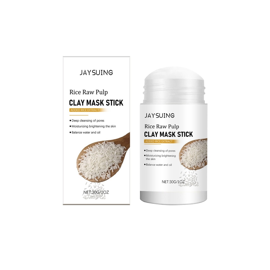 Jaysuing Rice Clean Mud Mask Stick Deep Clean, Hydrating And Refreshing Skin Smear Mask