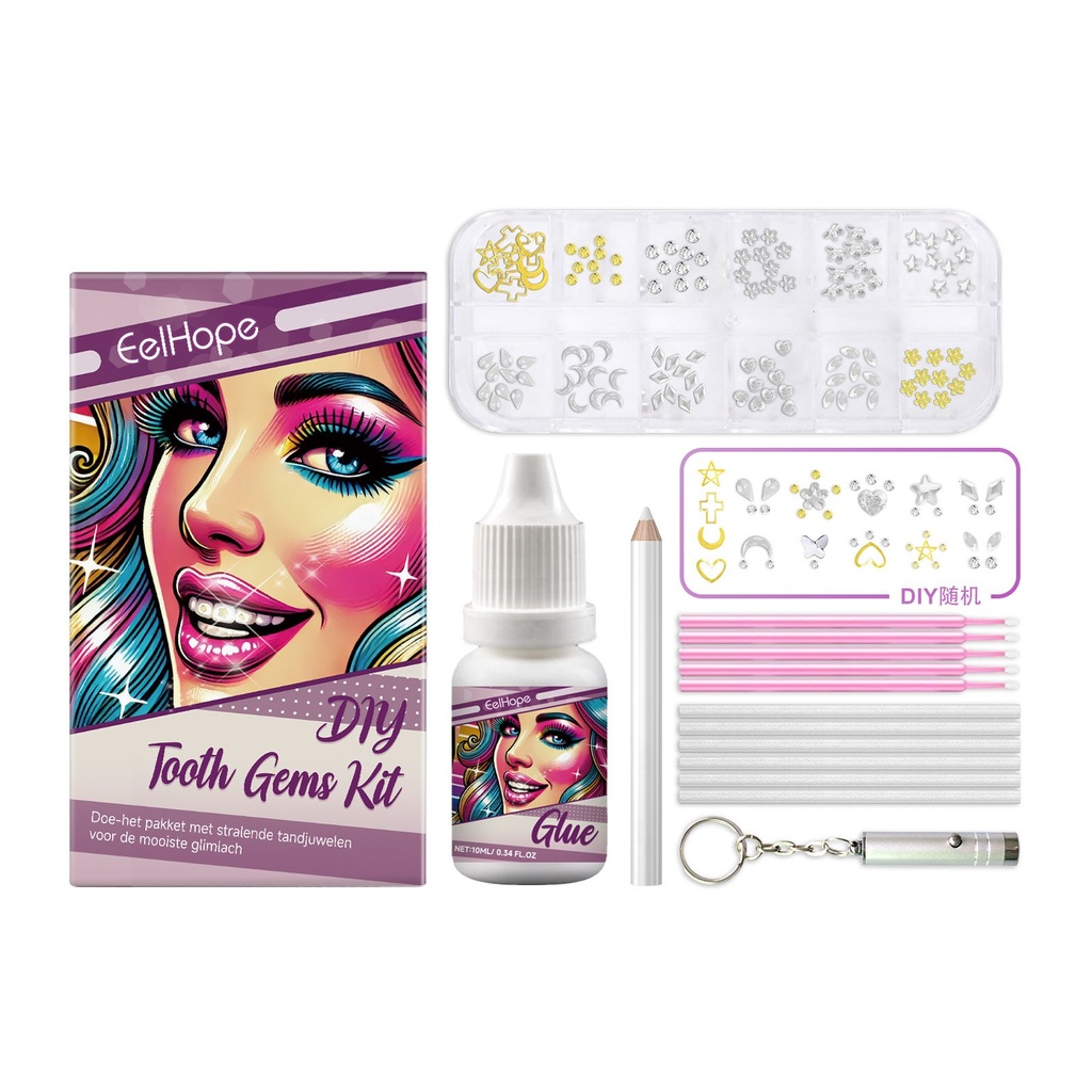 Bộ dụng cụ nha khoa thời trang DIY Eelhope Bộ dụng cụ nha khoa sáng tạo Bộ dụng cụ khoan tự tin khi cười