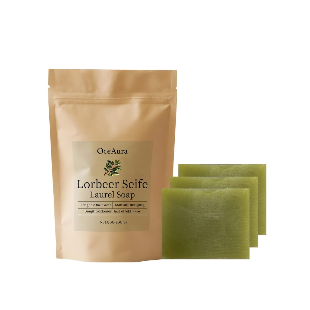 OceAura Xà Phòng Làm Sạch Nhẹ Nhà Laurel Làm Sạch Dịu Dàng Và Dưỡng Ẩm Cho Da, Cung Cấp Xà Phòng Chăm Sóc Da Hằng Ngày Tươi Mát Và Ẩm Mượt