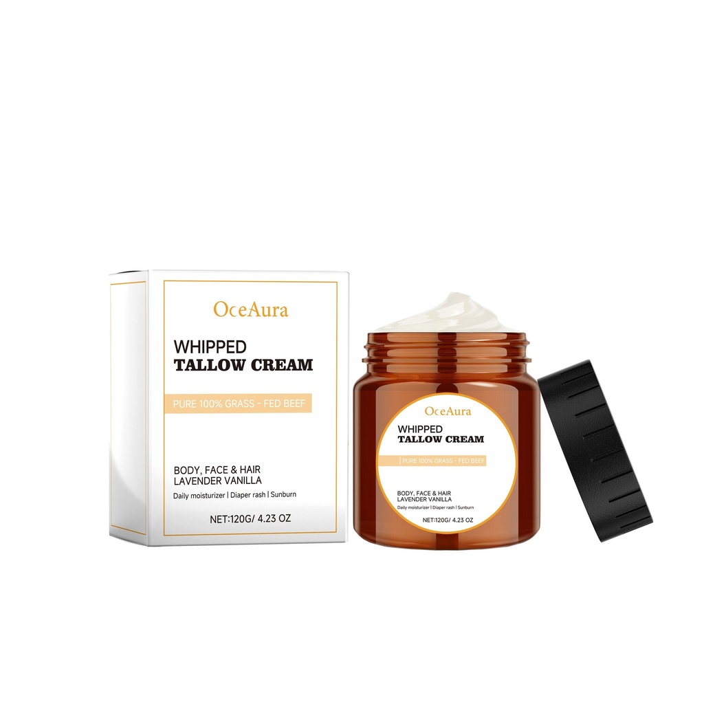 OceAura Tallow Moisturizer, Dưỡng Ẩm Da Để Cải Thiện Da Khô, Cung Cấp Độ Ẩm, Hương Thơm Kem Mịn