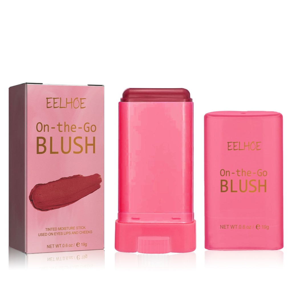 EELHOE Blush Stick, Primer Làm Sáng Tự Nhiên Đánh Khối Chống Nước Nhẹ Nhào Lộn Blush Stick Đa Chức Năng