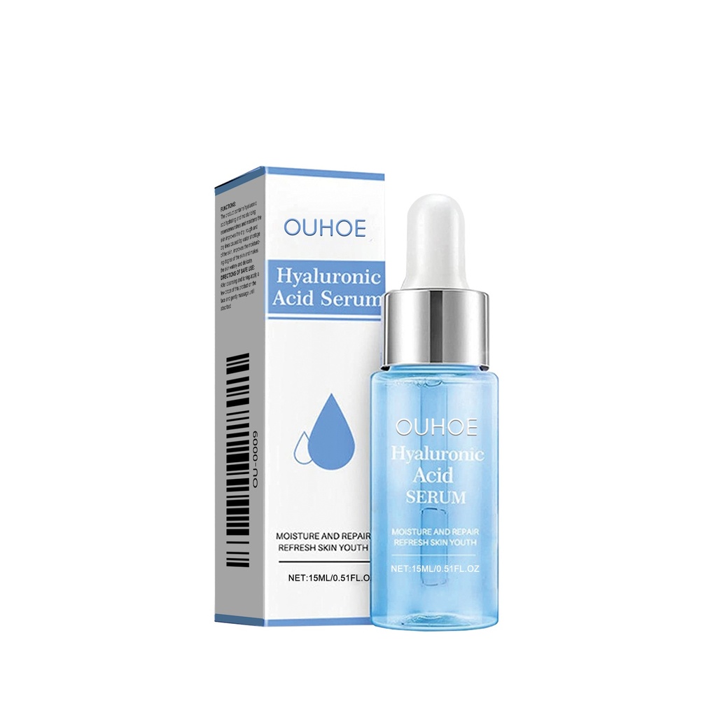 Sérum chống nhăn Hyaluronic Acid OUHOE, Dưỡng ẩm và làm mềm da, Serum dưỡng da ráo khỏi nếp nhăn