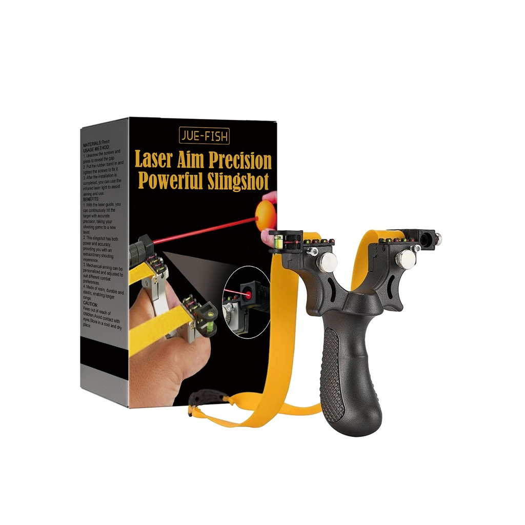 Súng catapult Jue-Fish, nhắm ánh sáng, cao su phẳng, thiết bị bắn súng ngoài trời, bắn súng nhồi chất lượng cao
