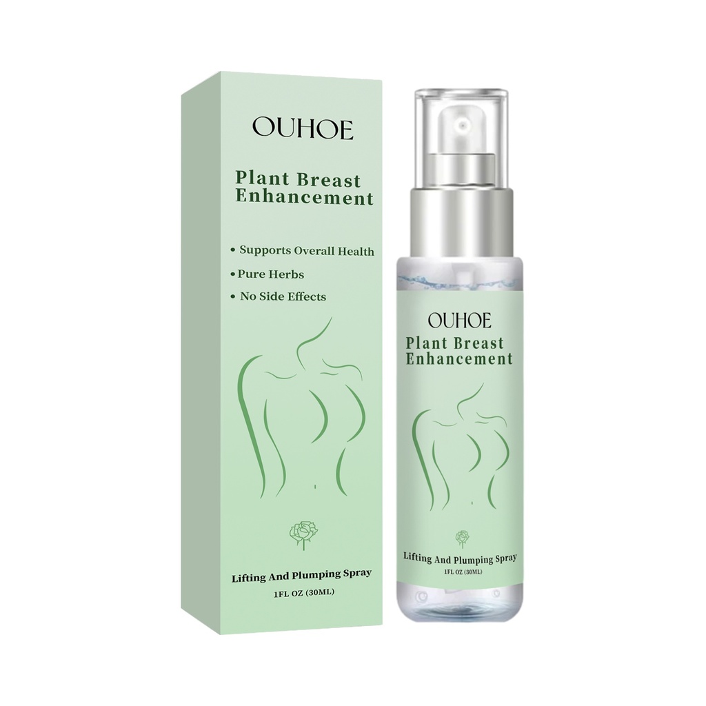 OUHOE Xịt Ngực Thảo Dược Tự Nhiên Dưỡng Ẩm, Làm Nở, Căng Chắc Tăng Cường Trị Liệu Mát Xa Ngực