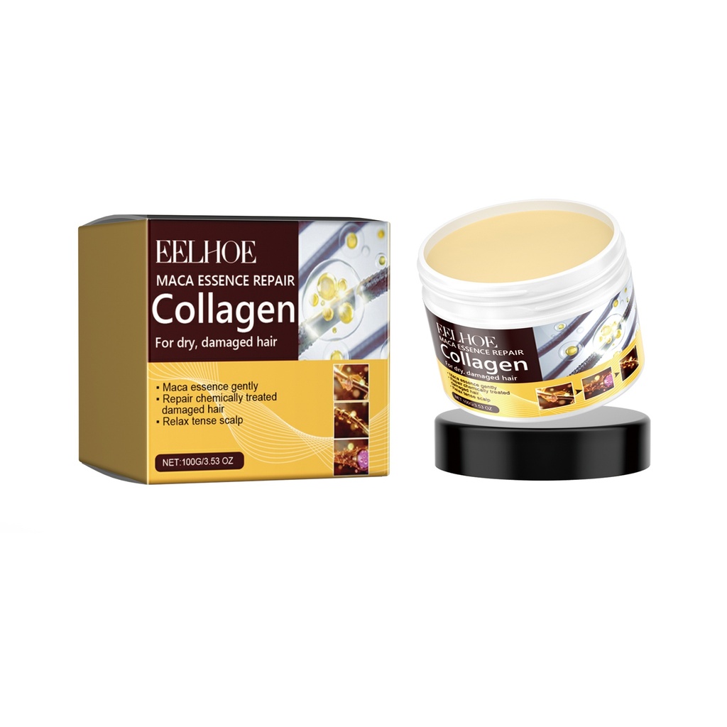 EELHOE Maca Essence Repair Collagen, sửa chữa tóc khô, ngắn đánh đuổi nút tóc, cung cấp độ dưỡng ẩm mạnh và làm mượt tóc.