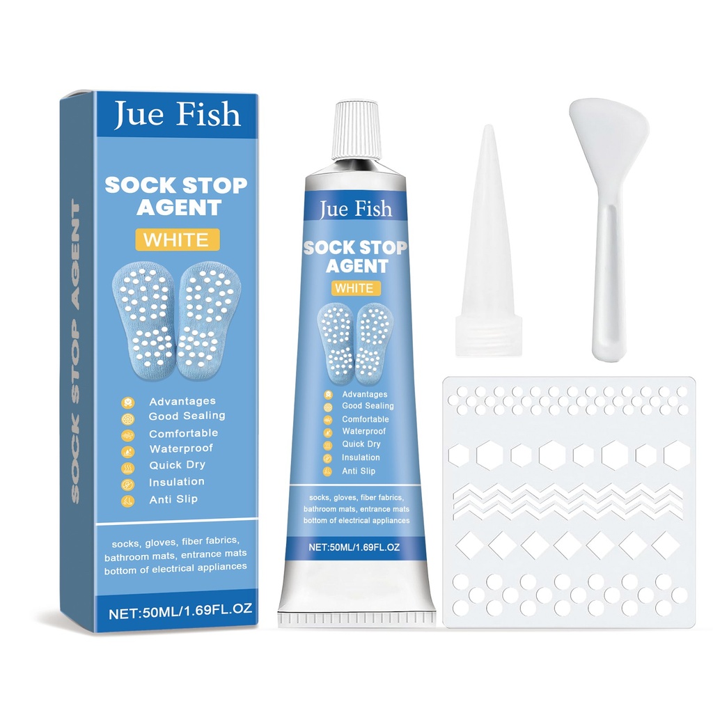 Set cao su chống trượt Jue Fish cho tất, sử dụng hàng ngày tại gót chân của tất, set cao su chống trượt sillicon chống thấm nước