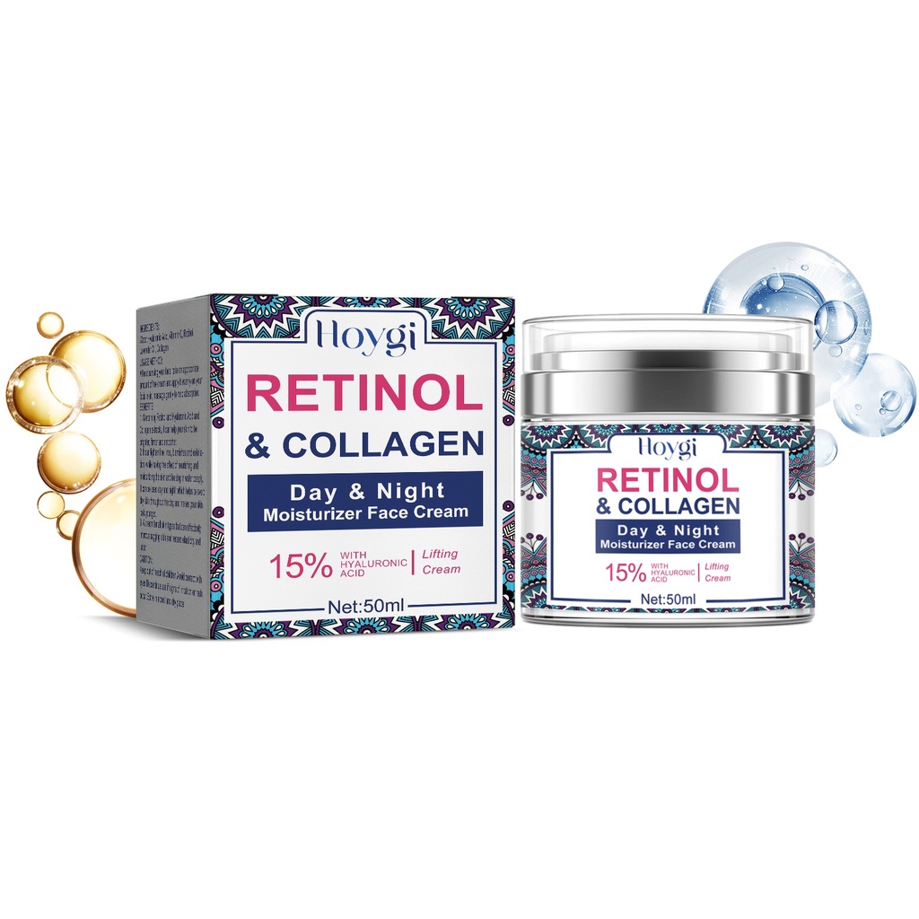 Kem Collagen & Retinol Hoygi Làm Sáng Các Đường Nhăn, Làm Săn Chắc Da và Cung Cấp Độ Ẩm.