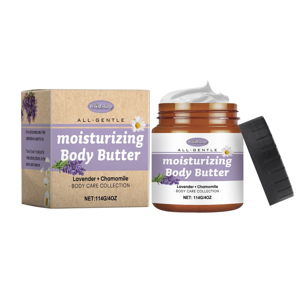 Kem dưỡng thể WoodSleep Lavender và Chamomile, cung cấp độ ẩm sâu và làm mềm da